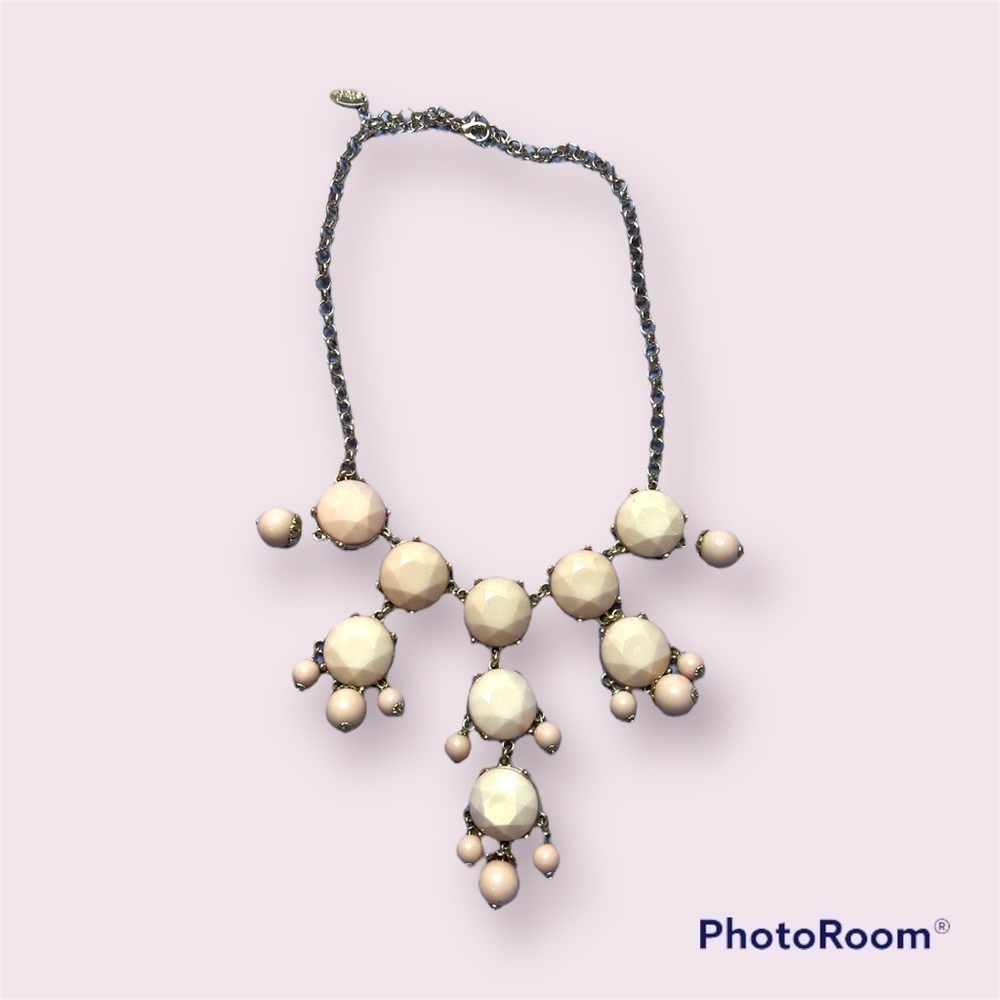 Light Pink & Gold Bubble Statement Necklace